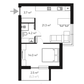 ЖК PARKLAND Квартира PL 10.21 планування