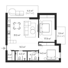 AC SHERWOOD Apartment SWC 3.09 planning