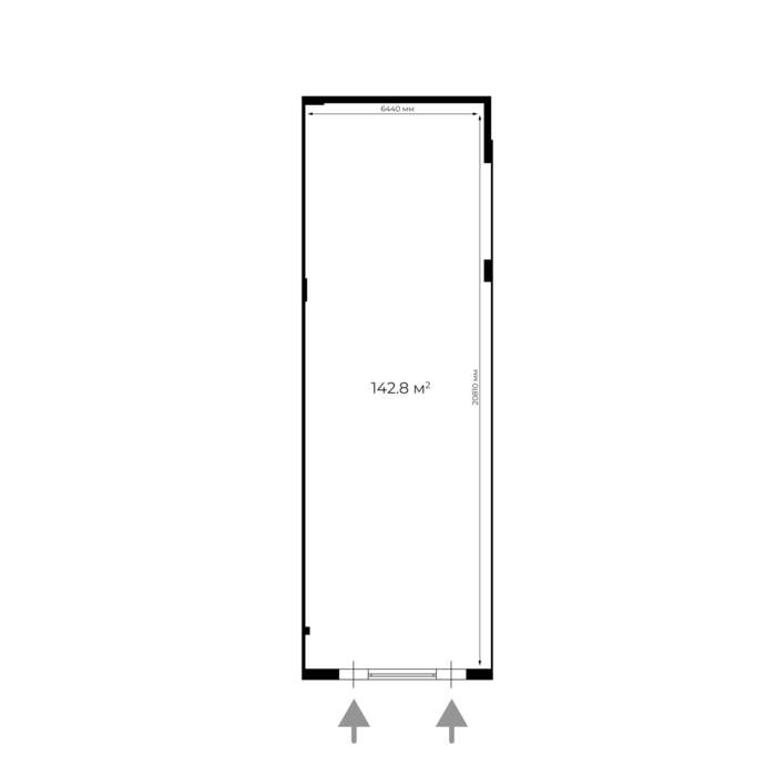 Комерційне приміщення 142.80 м² PLK 116 — PARKLAND, Ужгород планування
