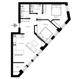 ЖК GRAND HILLS Квартира GH 2.23 планування