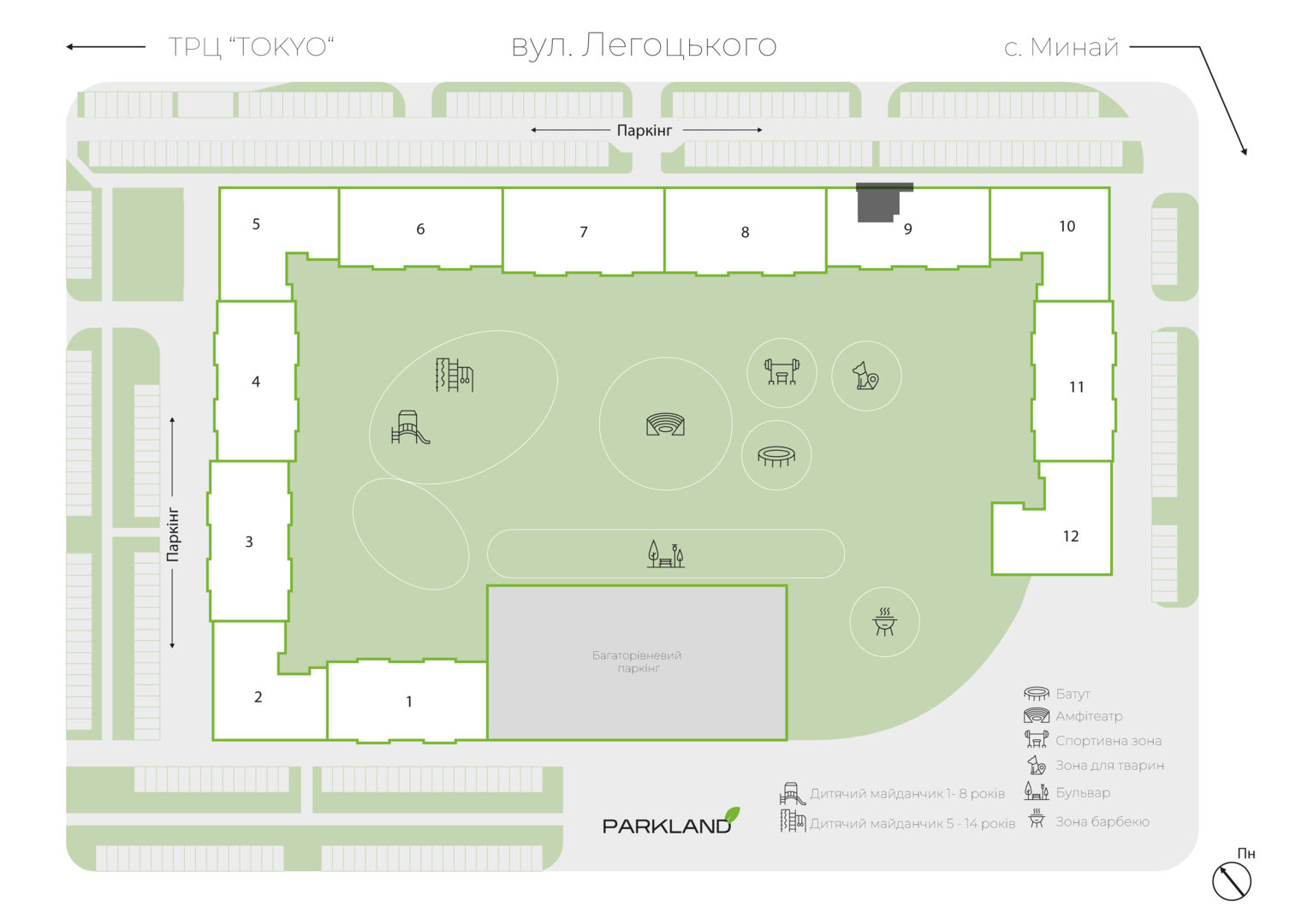 Купити 2-кімнатну квартиру PL 9.55 у PARKLAND, Ужгород генплан