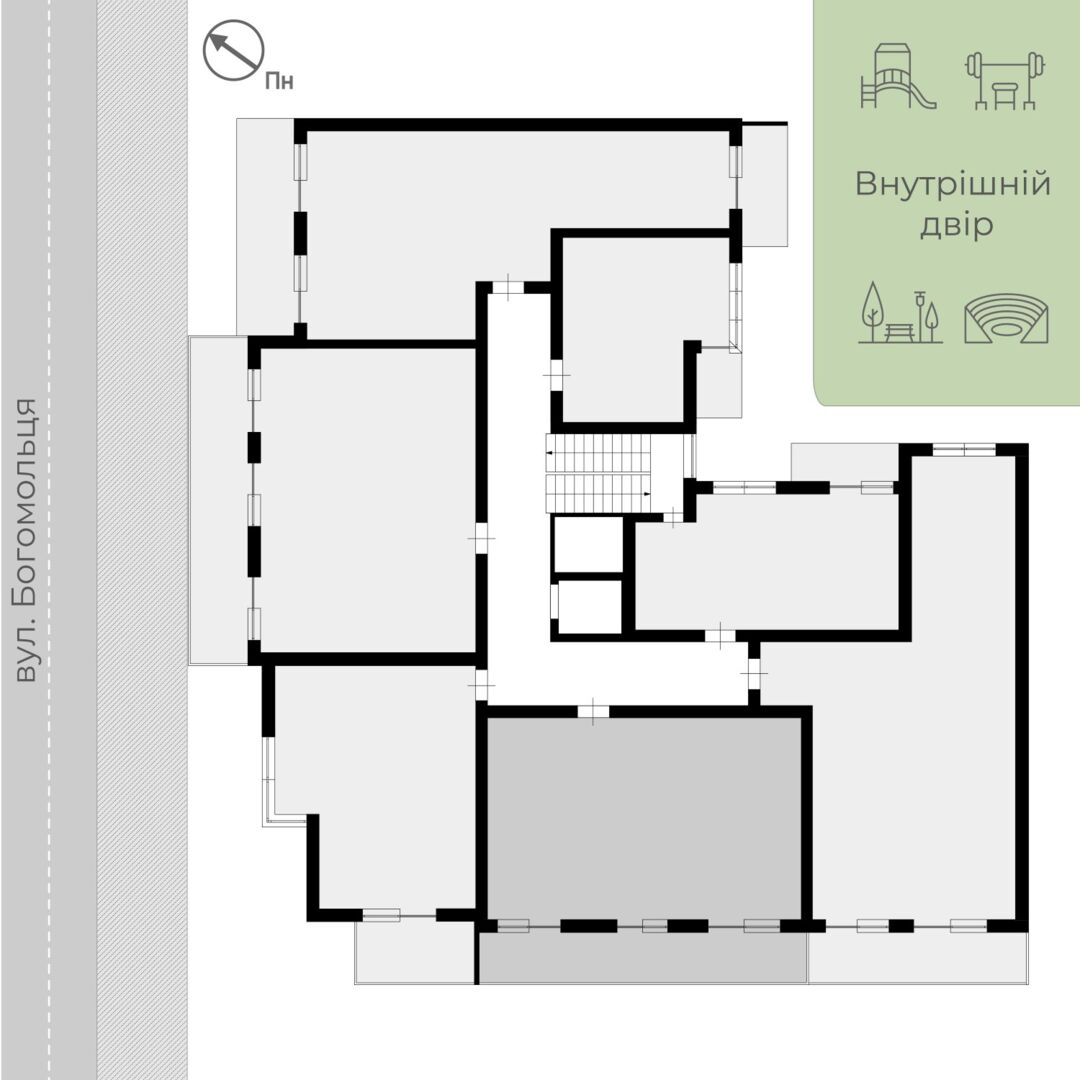 Buy 2-room apartment PL 2.51 in PARKLAND, Uzhhorod arrangement on the floor