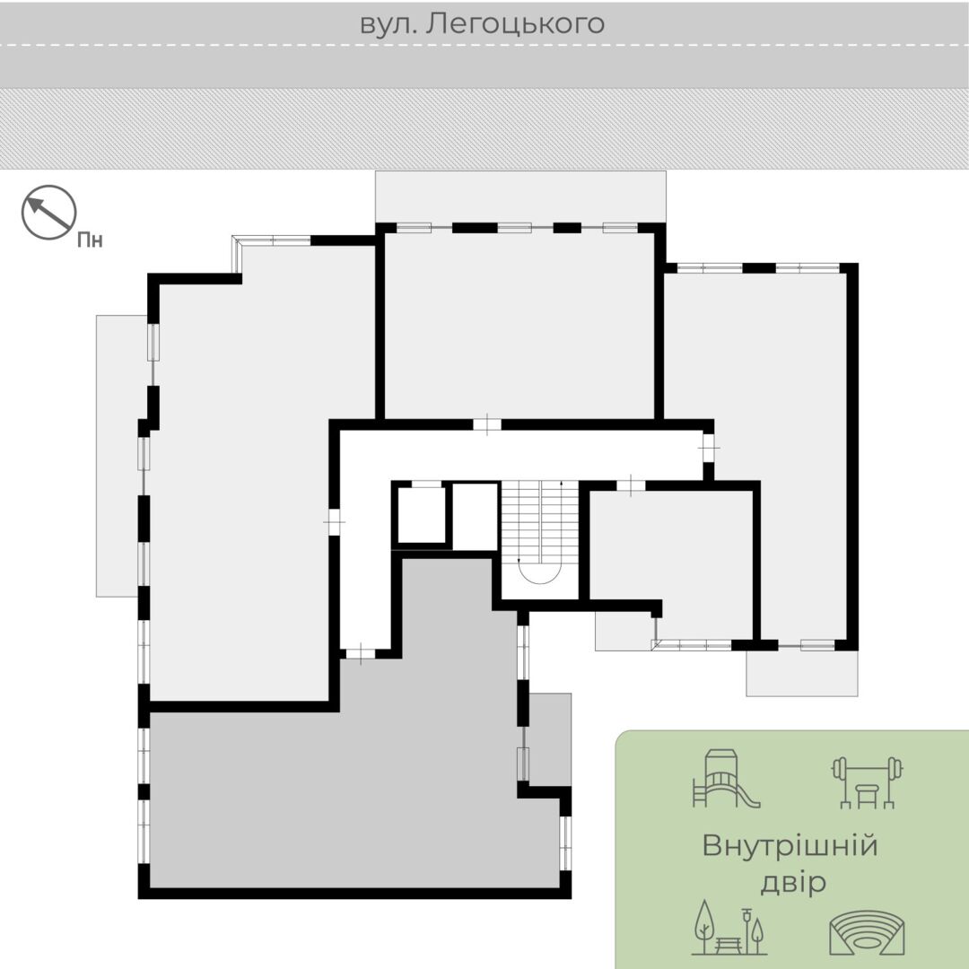 Renovated apartment PL 5.56 — PARKLAND, Uzhhorod arrangement on the floor