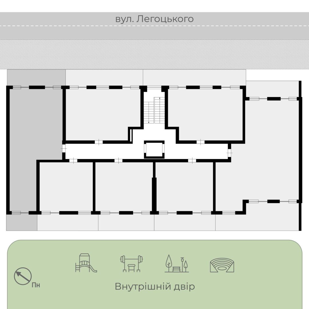 Renovated apartment PL 6.54 — PARKLAND, Uzhhorod arrangement on the floor