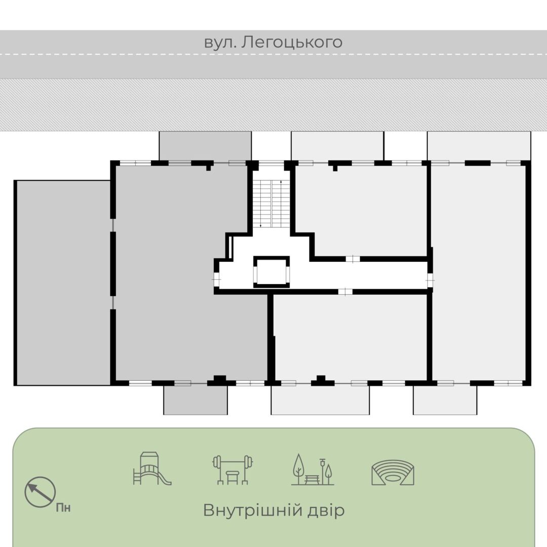 Квартира з ремонтом PL 7.59 — PARKLAND, Ужгород розміщення на поверсі