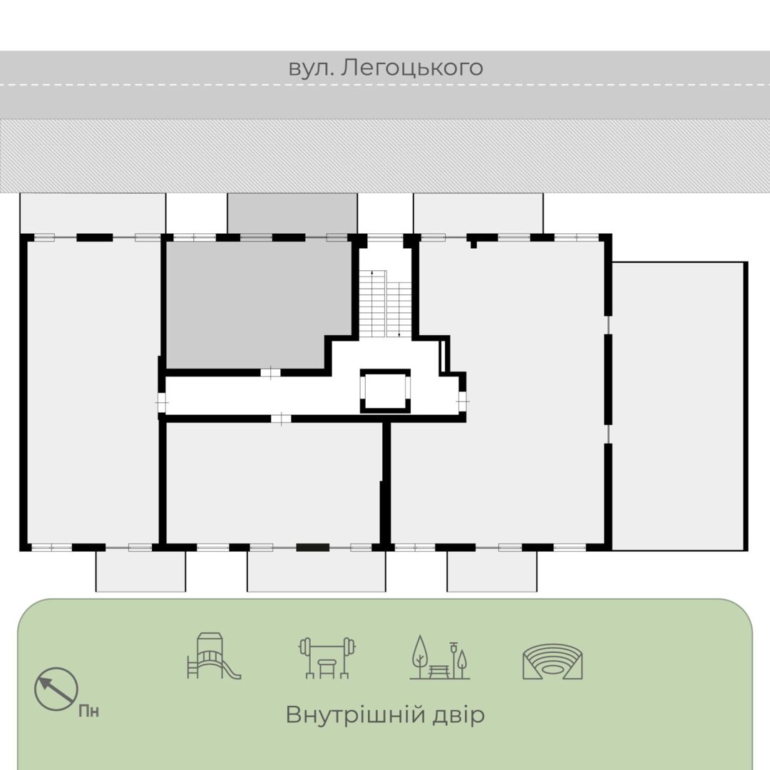 Квартира з ремонтом PL 8.59 — PARKLAND, Ужгород розміщення на поверсі