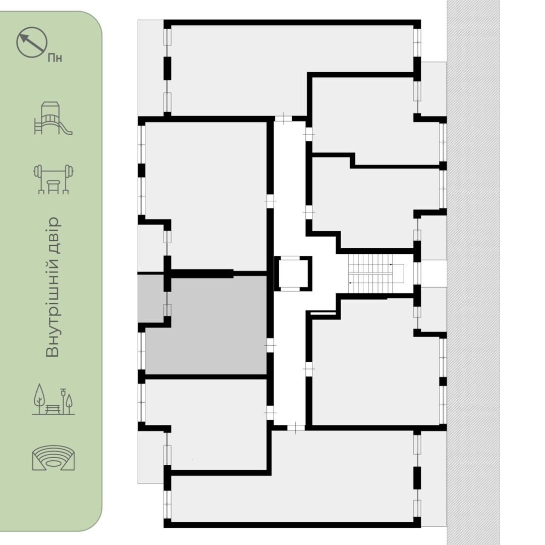 Renovated apartment PL 11.36 — PARKLAND, Uzhhorod arrangement on the floor