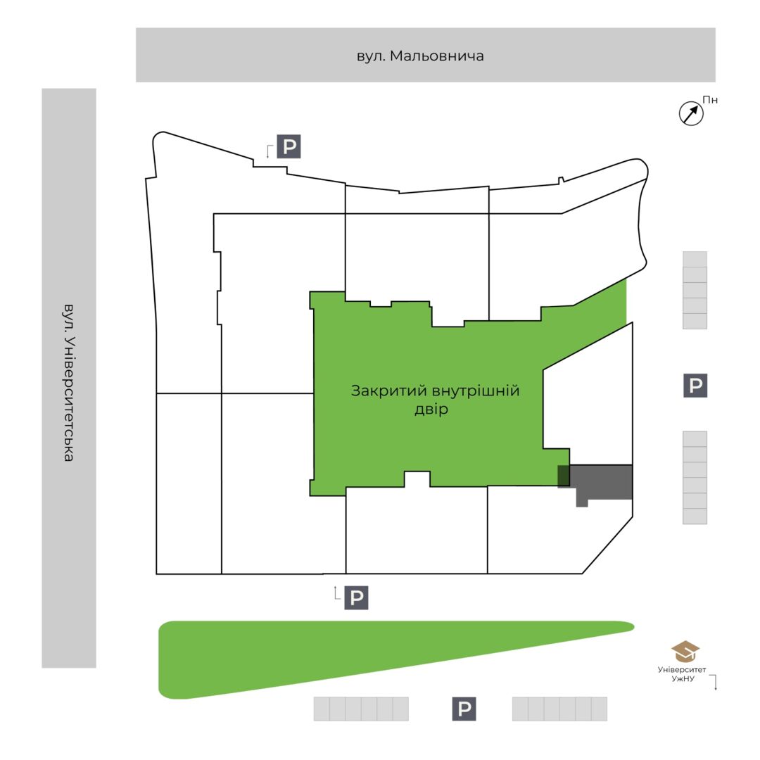 Buy 2-room apartment GH 2.07 in GRAND HILLS, Uzhhorod master plan