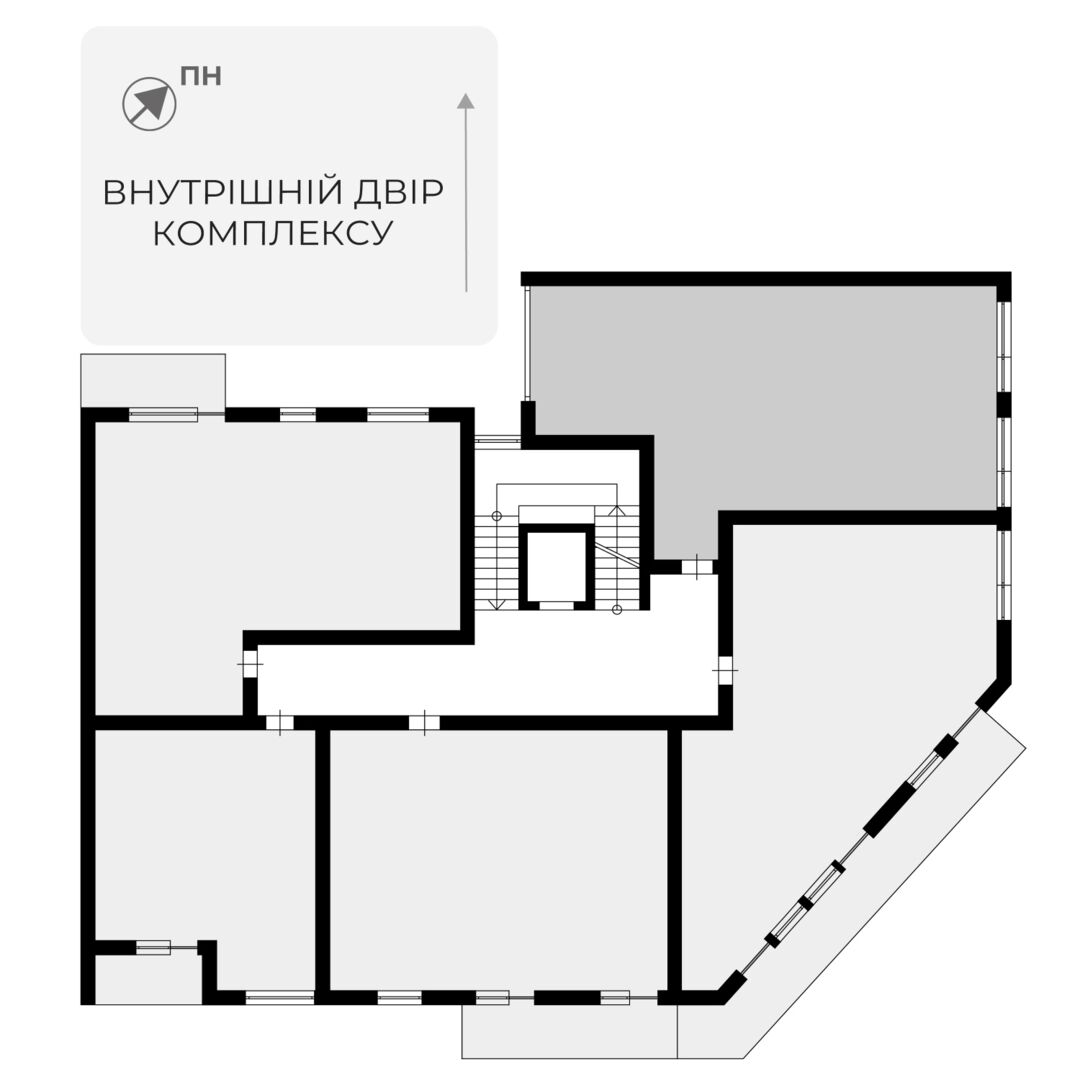 Buy 2-room apartment GH 2.07 in GRAND HILLS, Uzhhorod arrangement on the floor