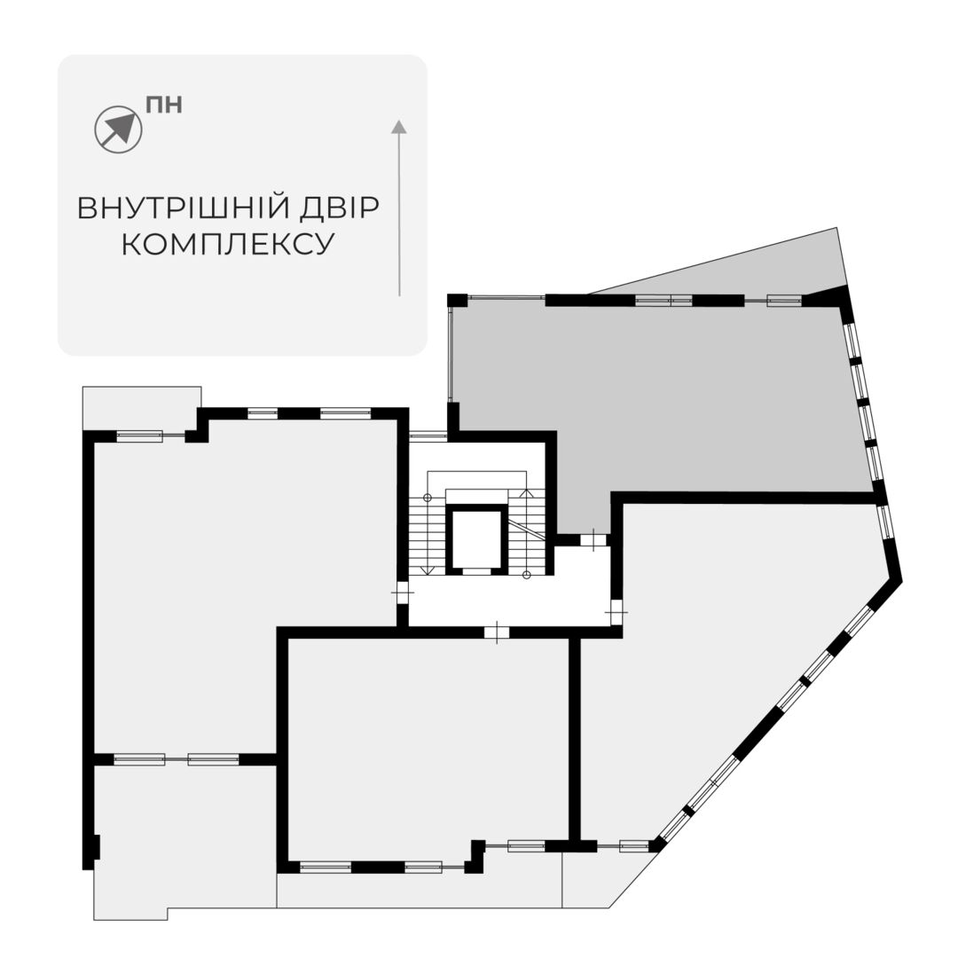 Купити 3-кімнатну квартиру GH 2.27 у GRAND HILLS, Ужгород розміщення на поверсі